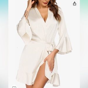 White Satin Robe